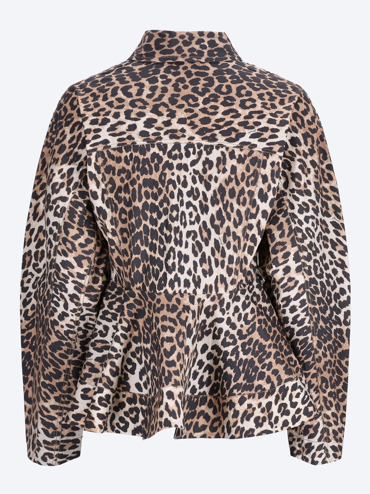 Printed stretch cotton peplum shirt 3