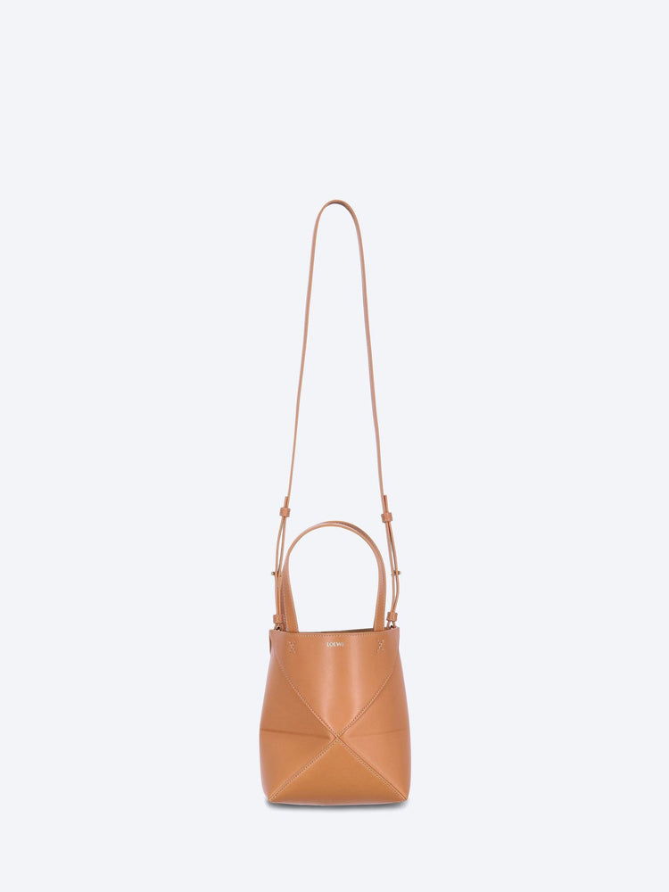 Puzzle shiny calfskin fold mini tote bag 2