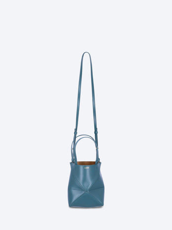 Puzzle Fold Tote Mini in Shiny Calfskin