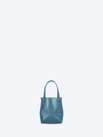 Puzzle Fold Tote Mini in Shiny Calfskin