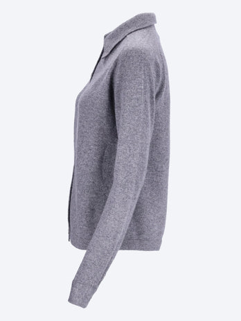 Raglan-sleeve cashmere cardigan sweater