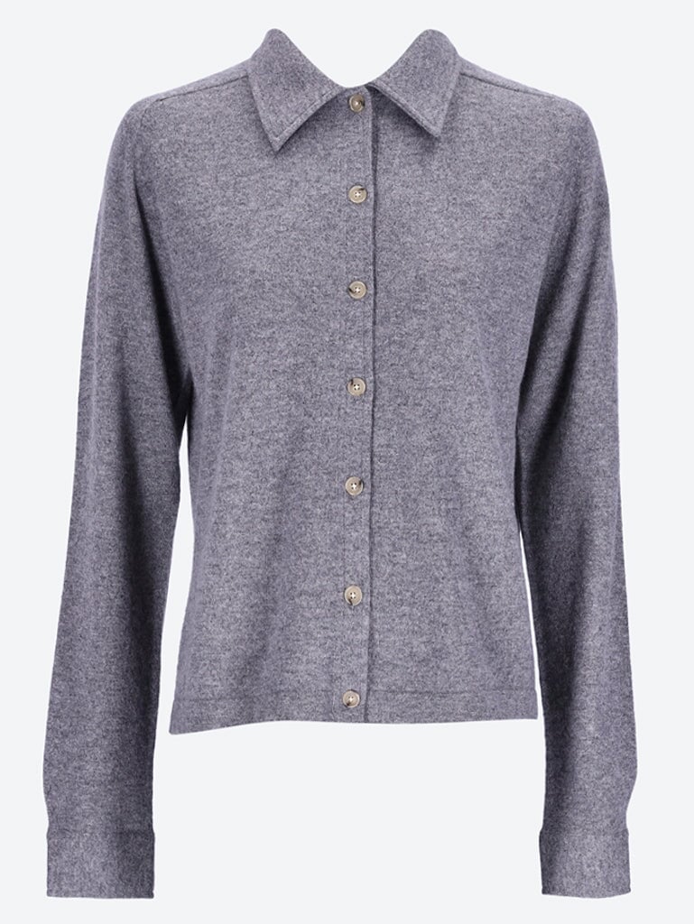Raglan-sleeve cashmere shirt 1