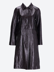 Raglan-sleeve croco embossed coat ref: