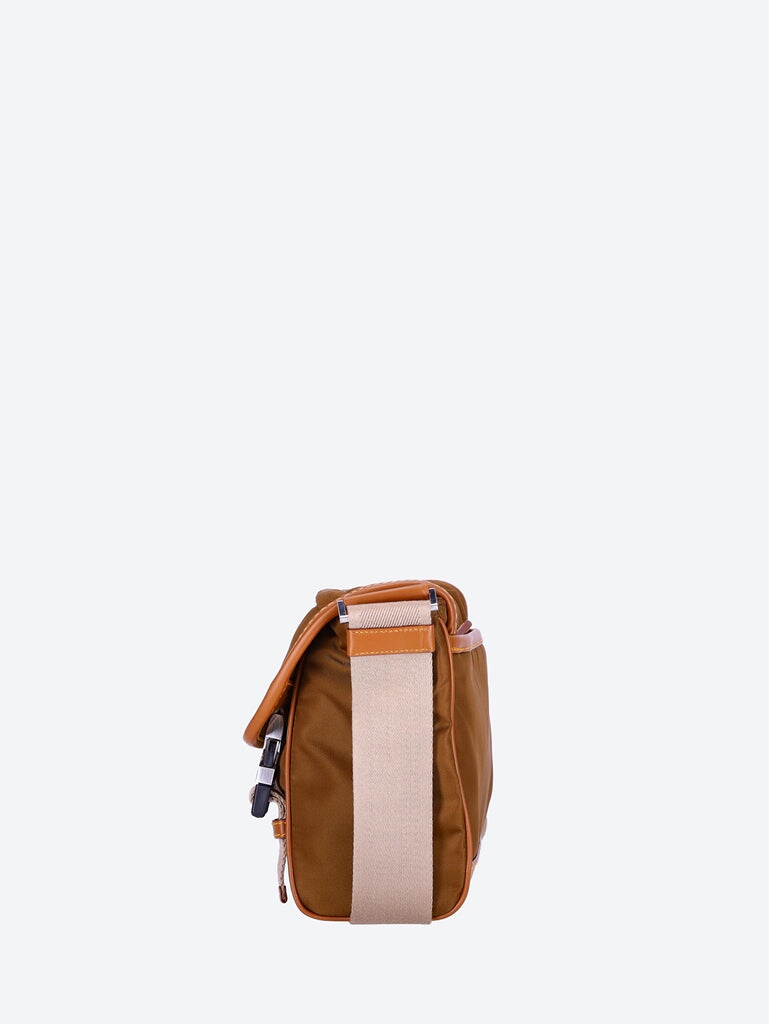 Re-Nylon and leather shoulder bag 3