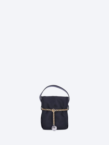 Re-nylon  leather mini bucket bag