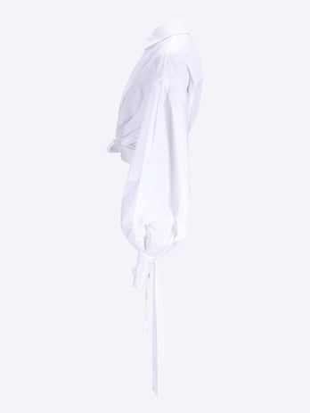 Rebellion poplin wrap blouse