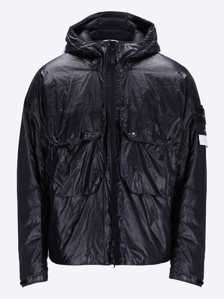 Recycelter, stückgefärbter kurzer Parka 1