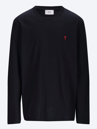 T-shirt rouge à manches longues ami de coeur