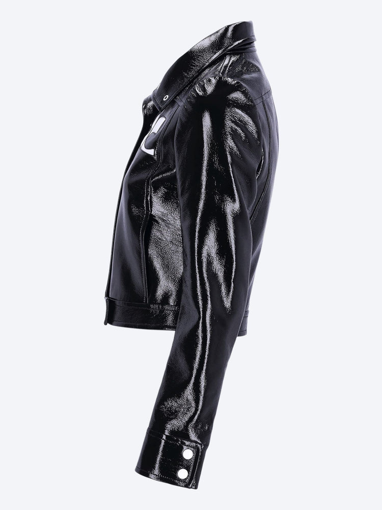 ジャケット COURREGES Woman Jacket Black PERCBL005VY0014 9999 REEDITION VINYL JACKET - courrèges