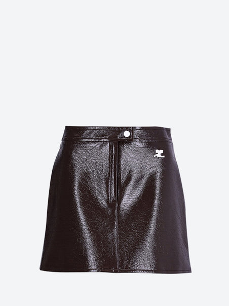 Reedition vinyl mini skirt