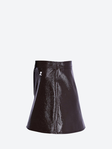 Reedition vinyl mini skirt