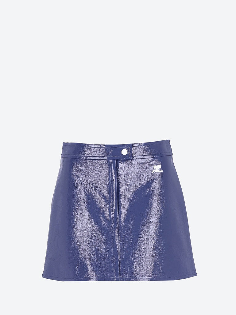 Reedition vinyl mini skirt 1