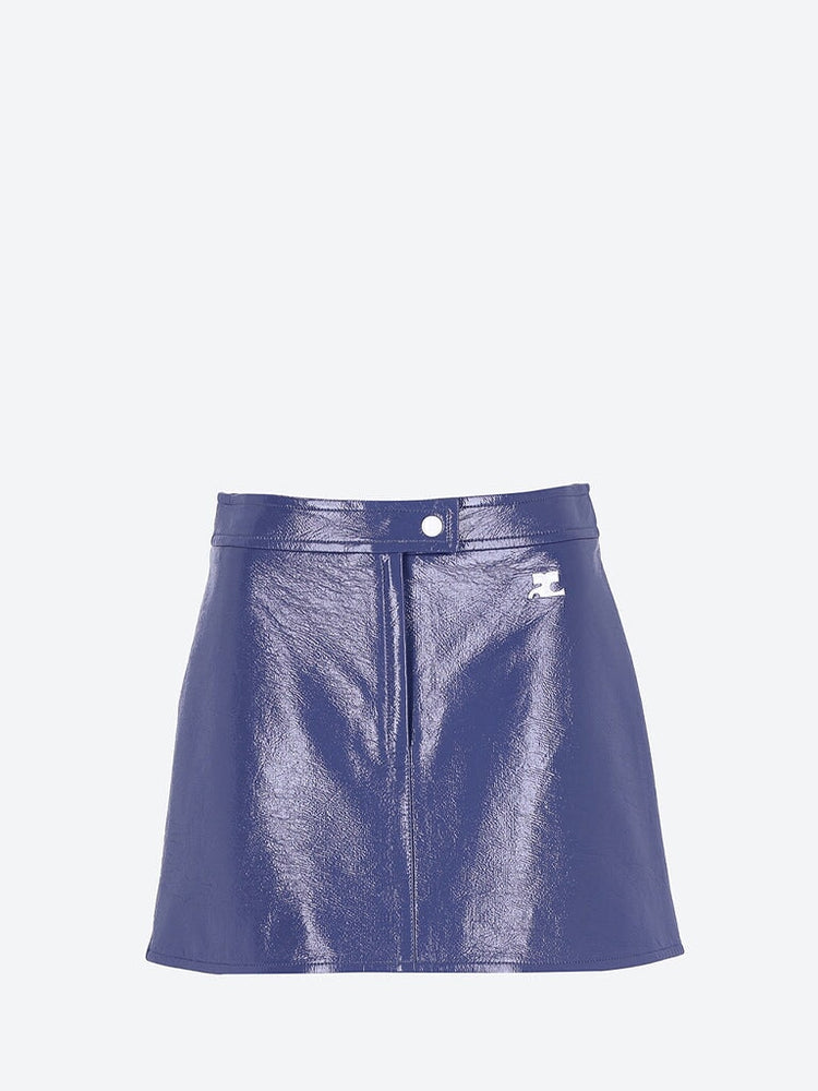 Reedition vinyl mini skirt 1