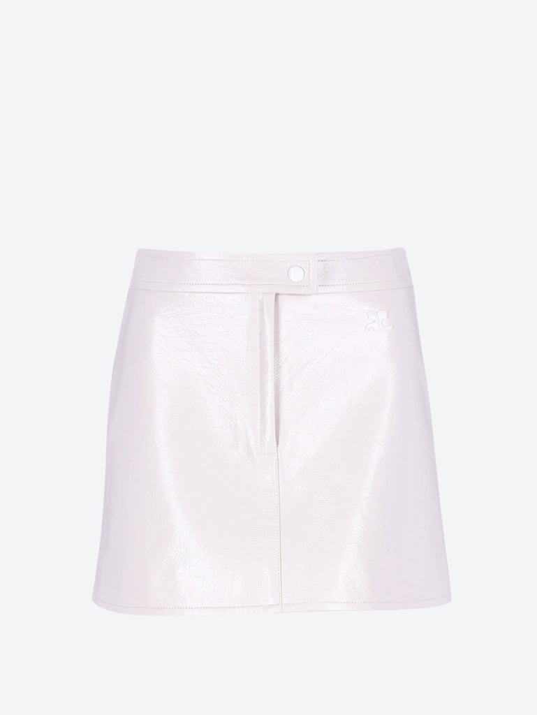 Reedition vinyl mini skirt 1