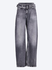 Relaxed fit belted jeans ref: