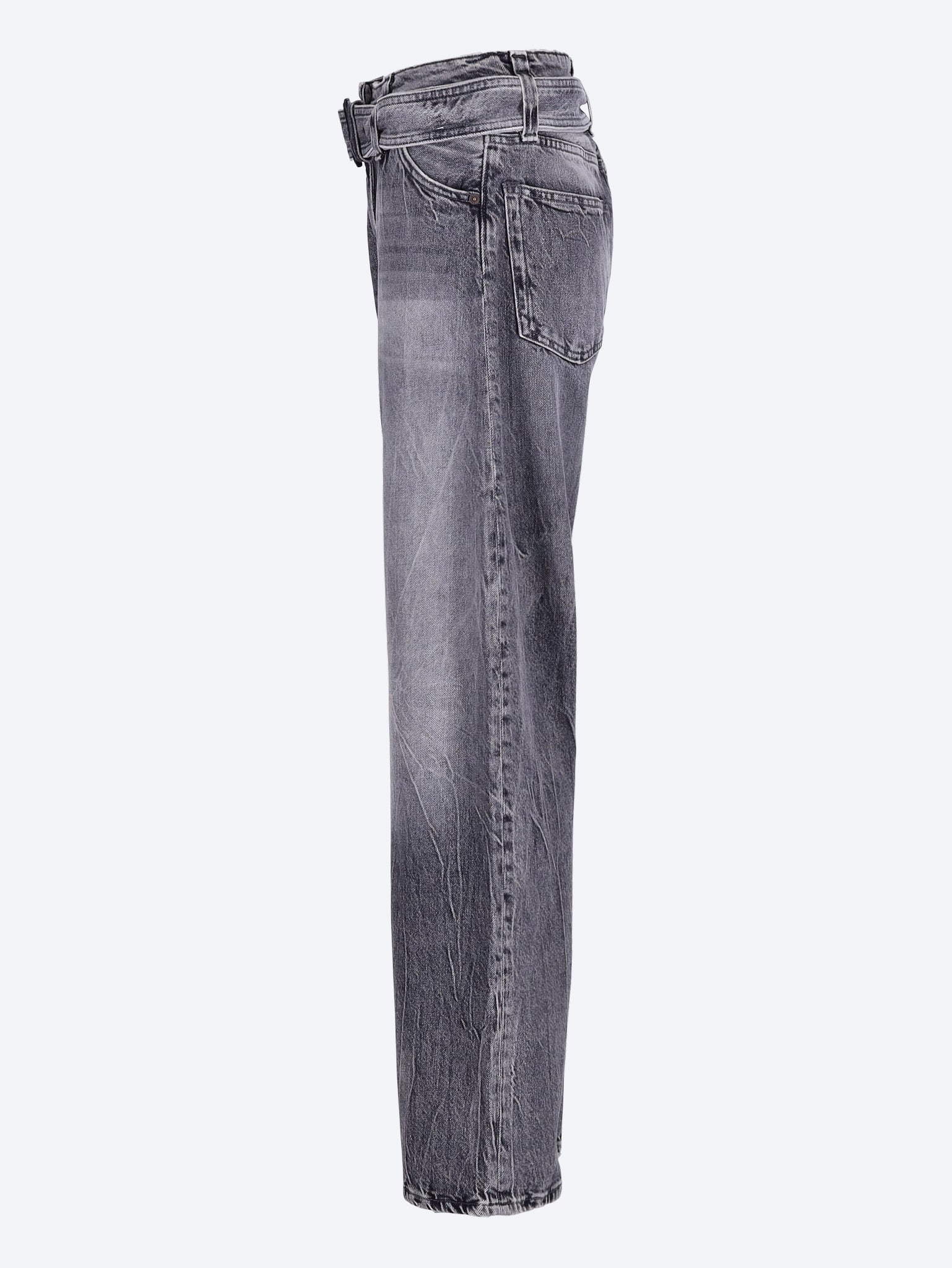 Relaxed fit belted jeans 2