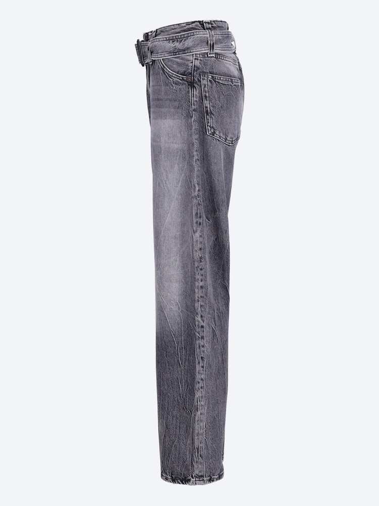 Relaxed fit belted jeans 2