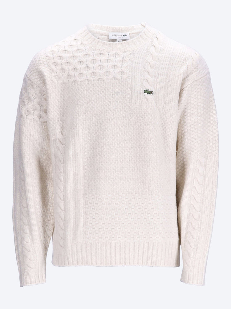 Relaxed fit wool crewneck sweater 1