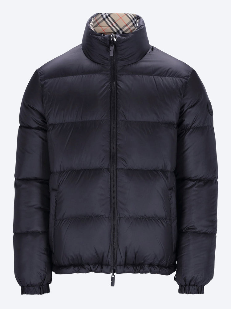 Zip Burberry Puffer Jackets Hooded Puffer Jacket In Poppy Red