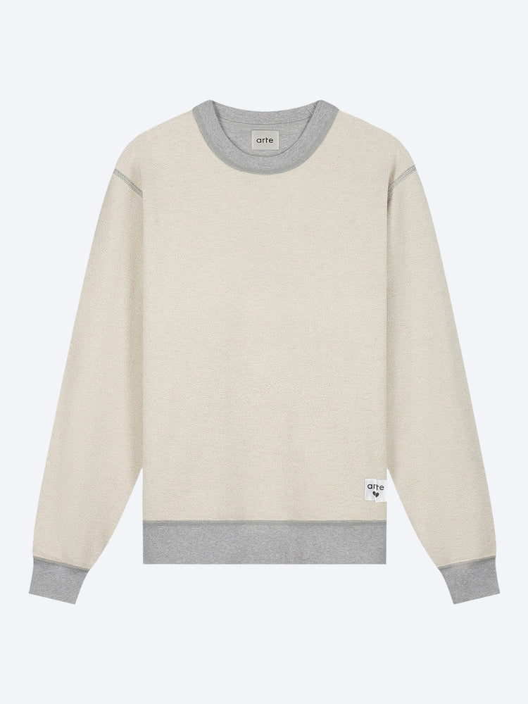 Reversible label crewneck sweater 1