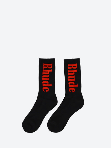 Chaussette de logo verticale de Rhude