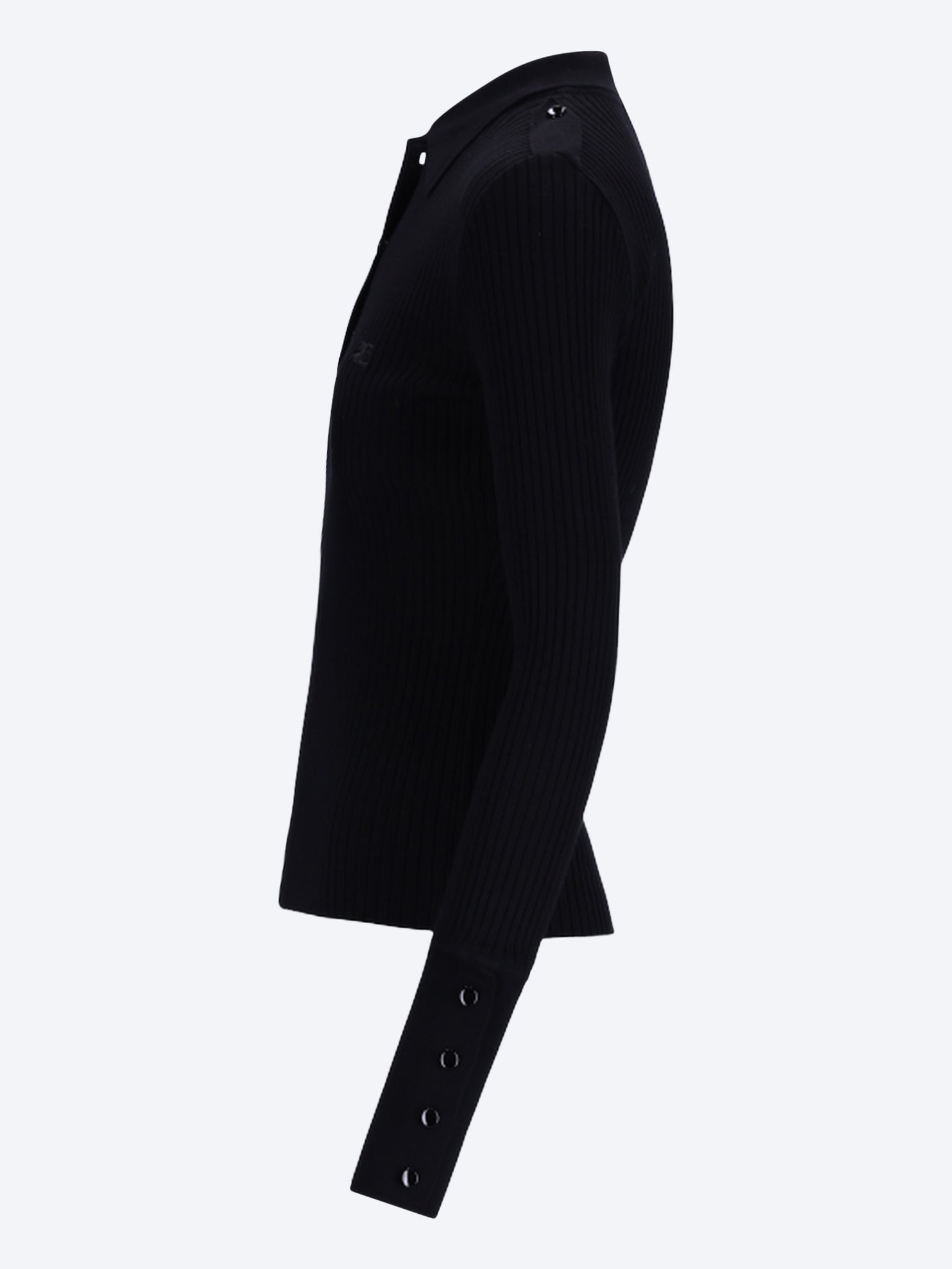 Rib knit long sleeve top 2