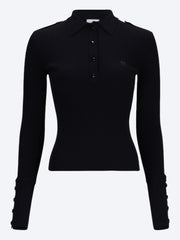 Rib knit long sleeve top ref: