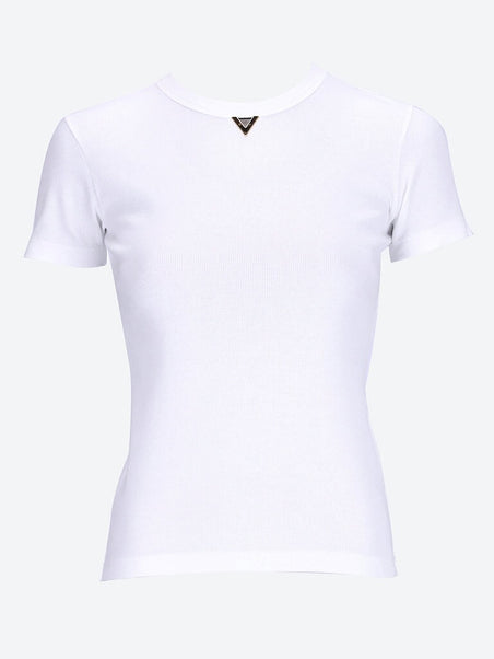 Ribbed cotton knitted t-shirt