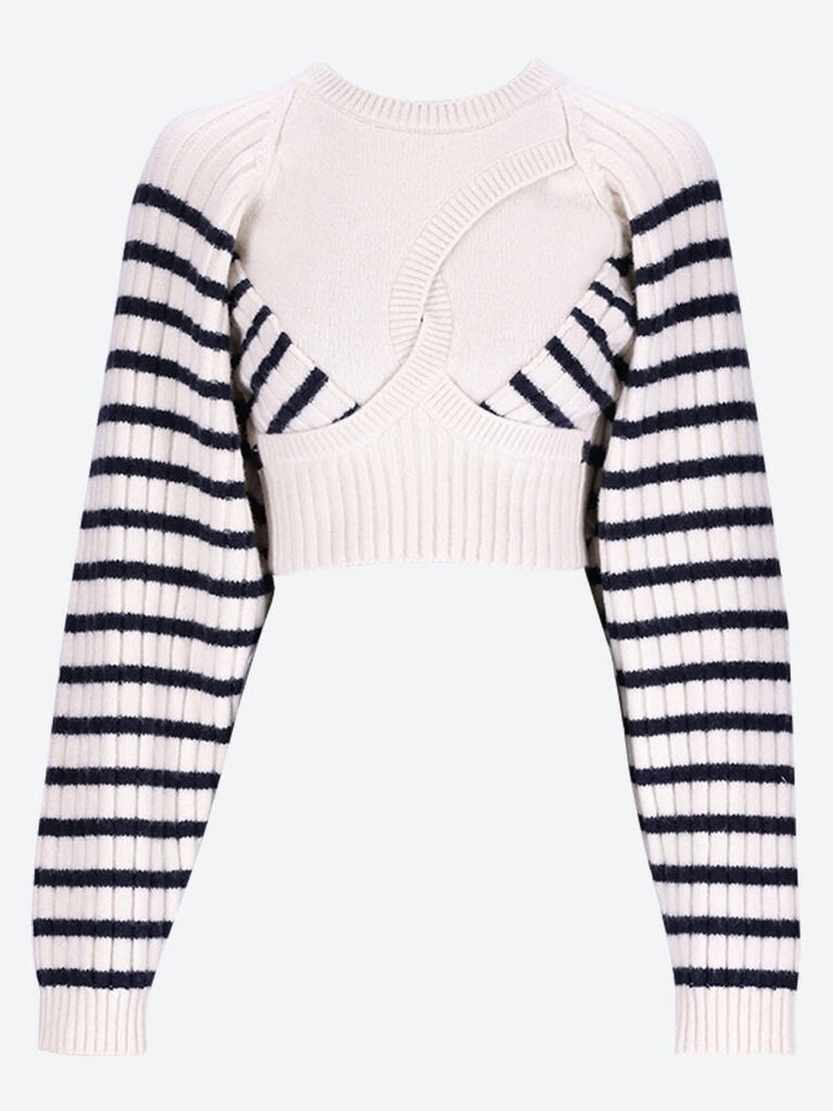 Ribbed mariniere crop sweater 1