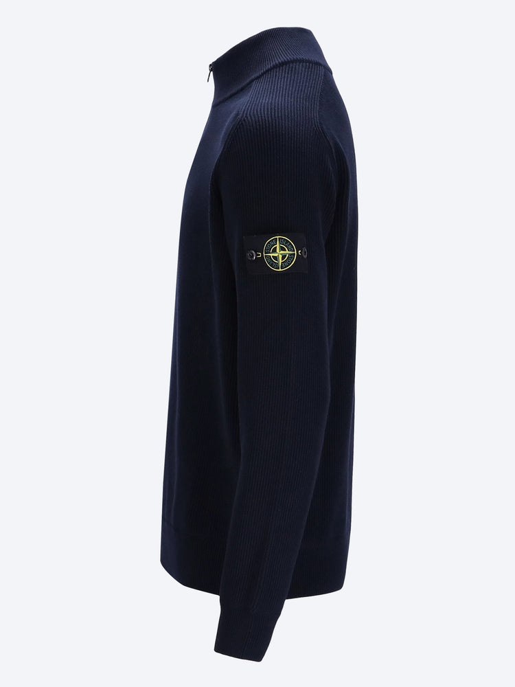 Ribbed soft organic cotton long sleeve polo 2