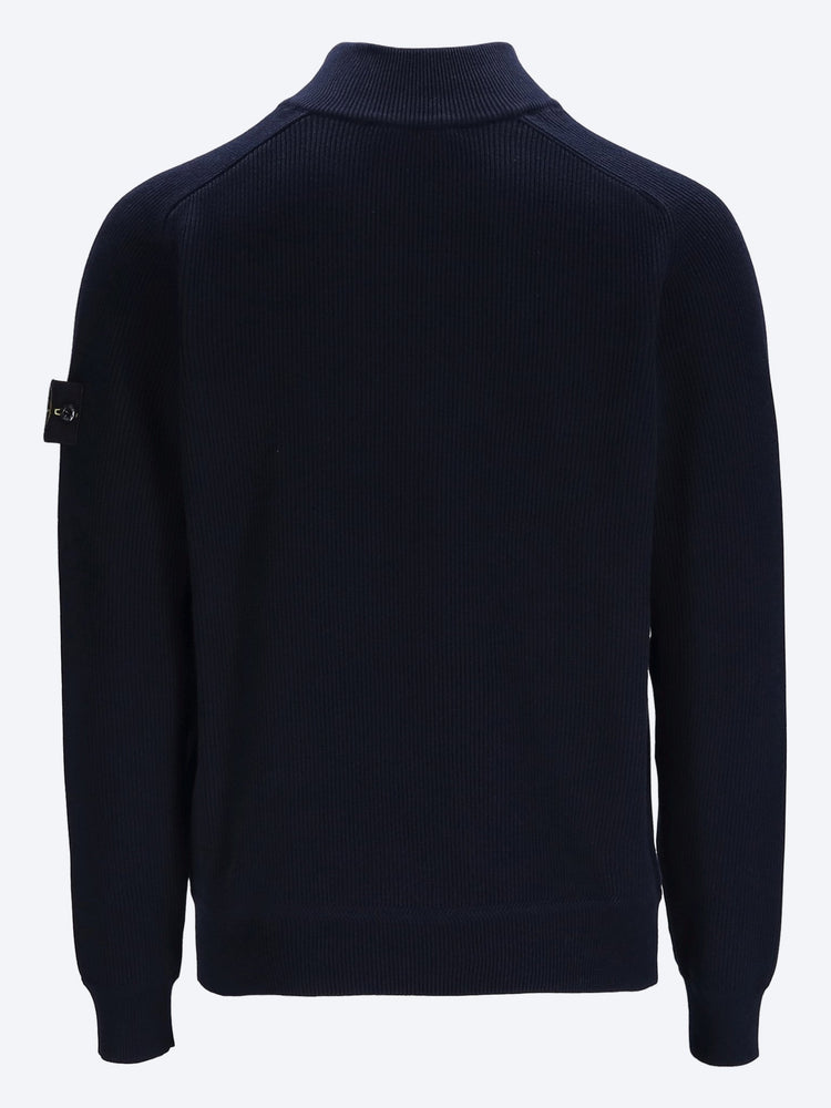 Ribbed soft organic cotton long sleeve polo 3