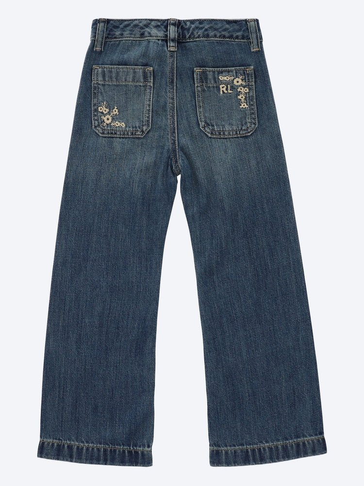 Rigid denim wide jeans 2