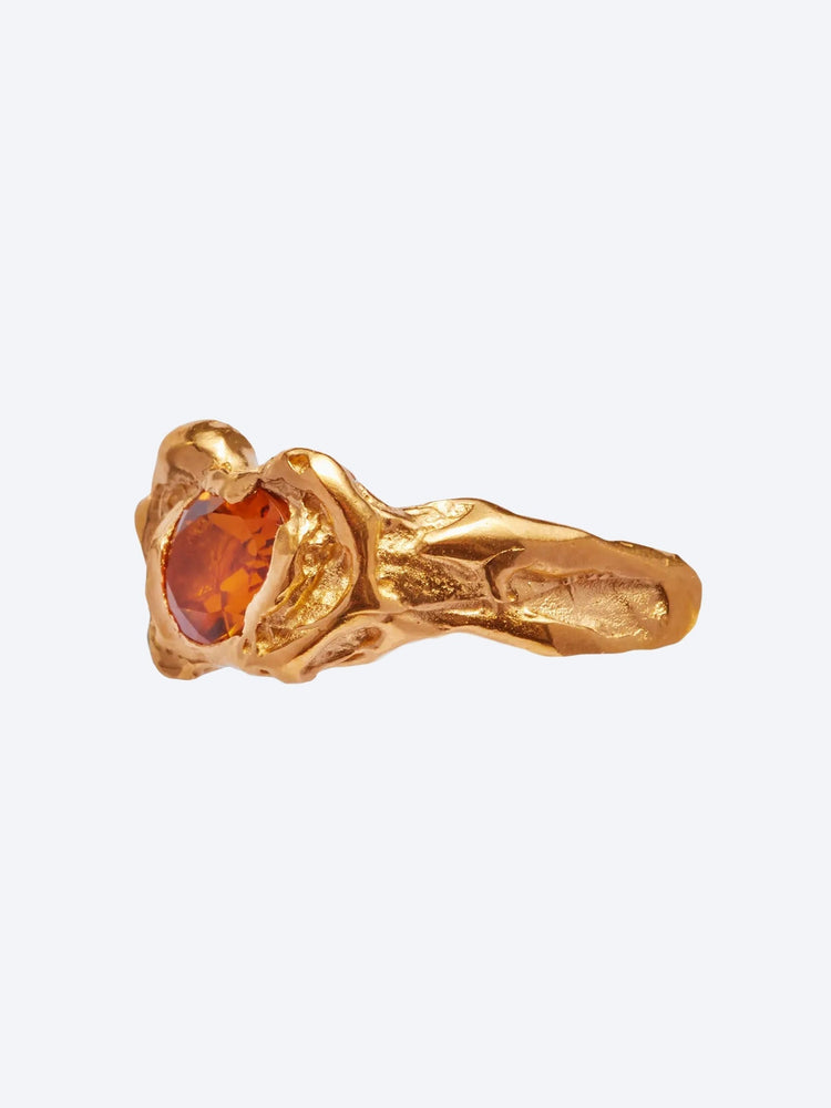 Ring ola blue gold orange citrine 2