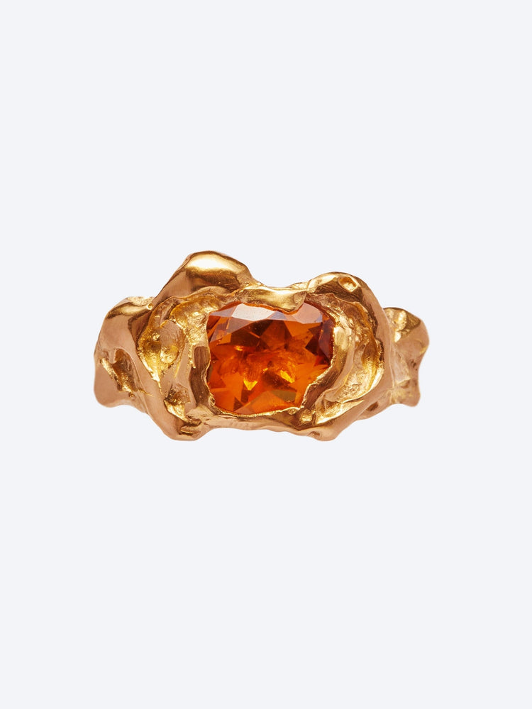 Ring ola blue gold orange citrine 1