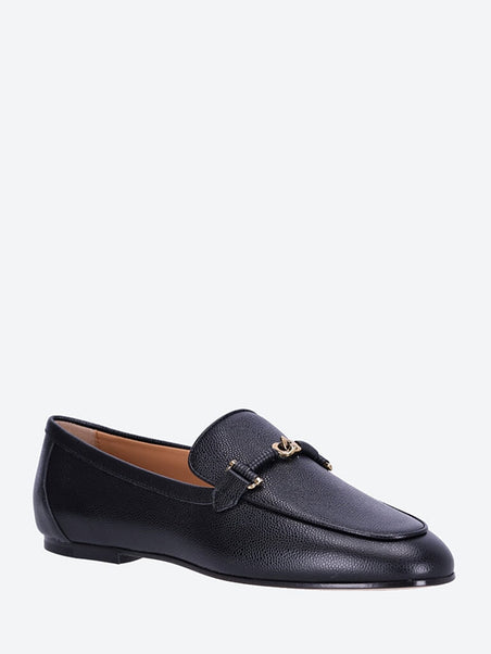 Ring thread calfskin loafers