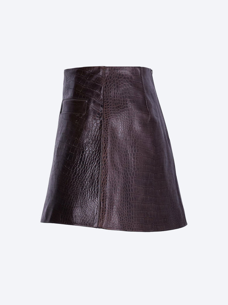Rory croc leather mini skirt 2