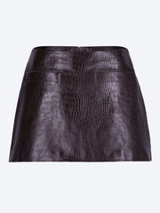 Rory croc leather mini skirt ref: