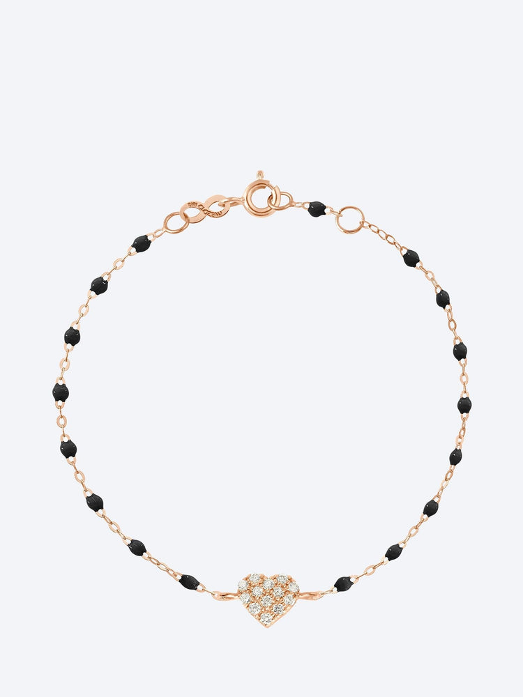 Verliebtes schwarzes Armband aus Roségold 1