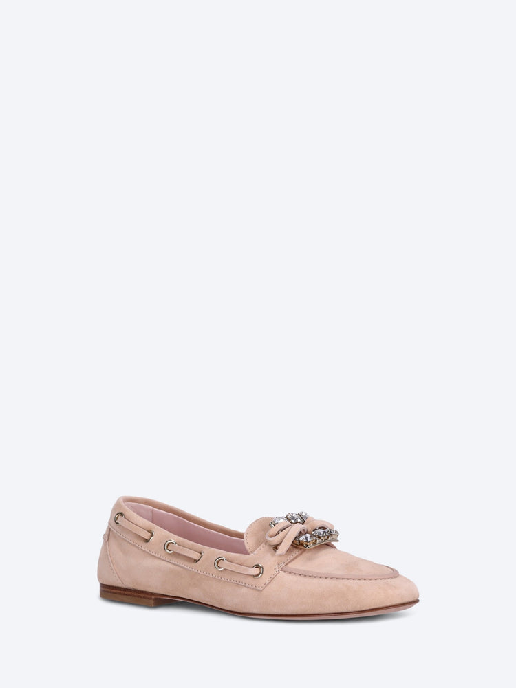 Roundytoe boat strass loafers 2