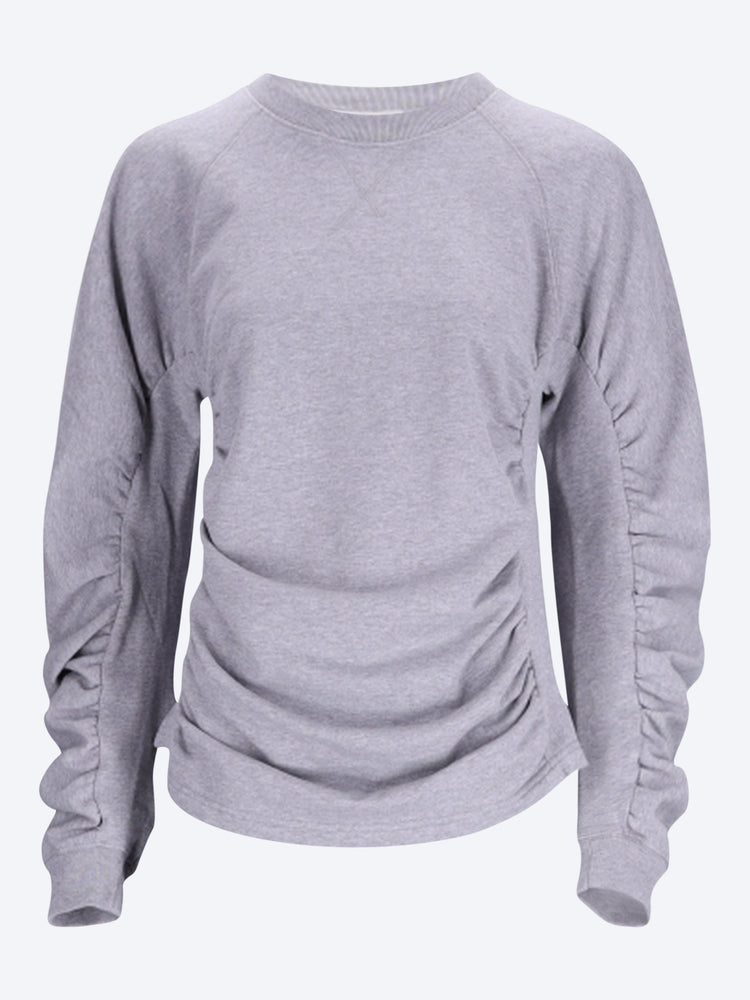 Sweatshirt mit gerafften Ärmeln 1
