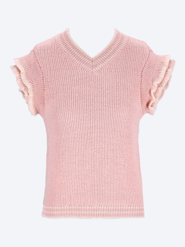 Ruffle crewneck sweater 1