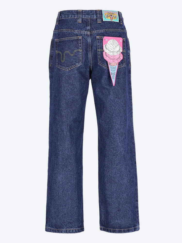 Jeans à double scoop de chien coulant 3