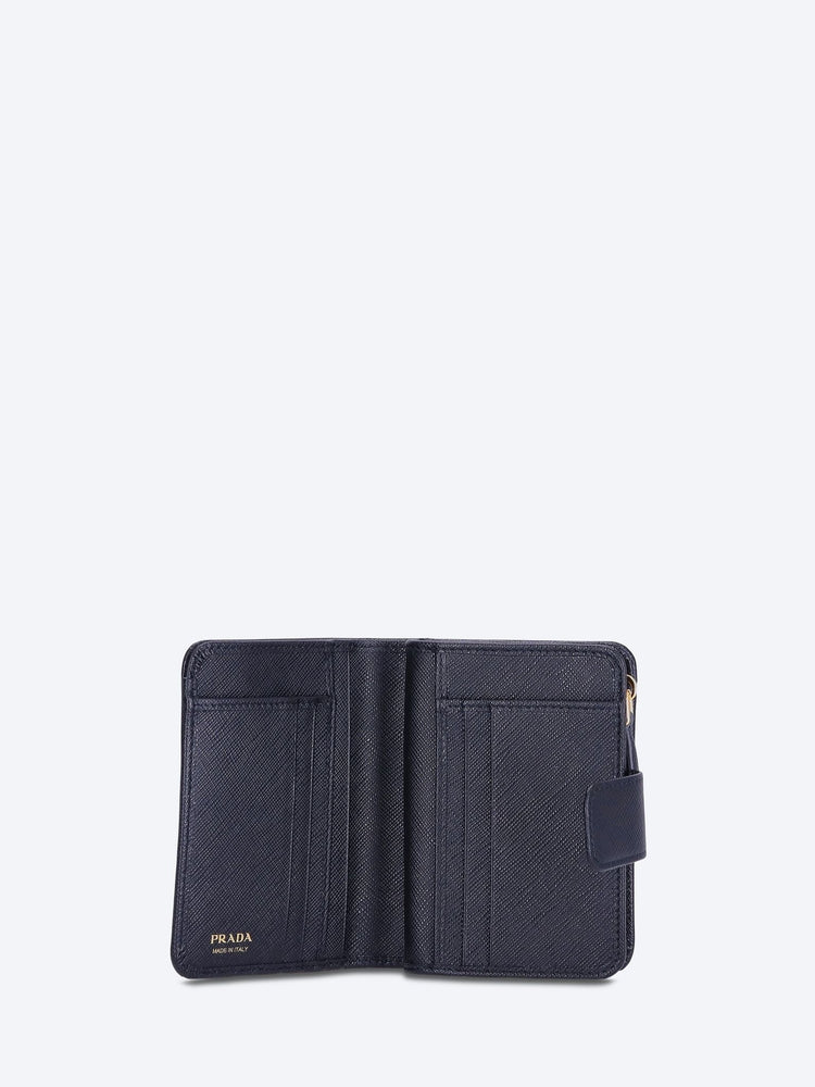 Saffiano triangle leather wallet 2