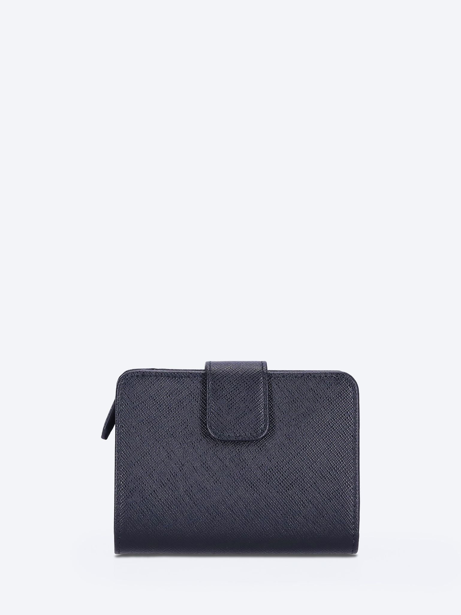 Saffiano triangle leather wallet 3