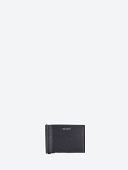 Saint laurent paris grained matt calfskin money clip wallet ref: