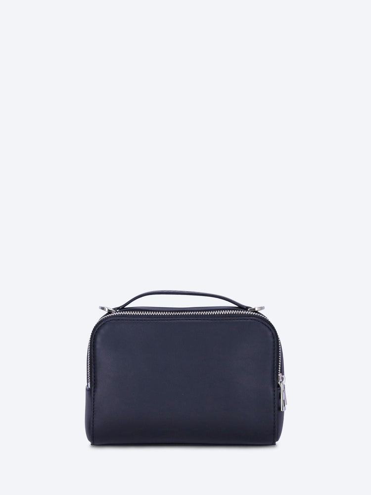 Satin leather loewe patch camera bag mini 5
