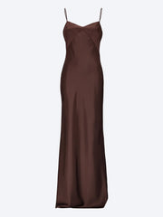 Satin maxi slip dress ref: