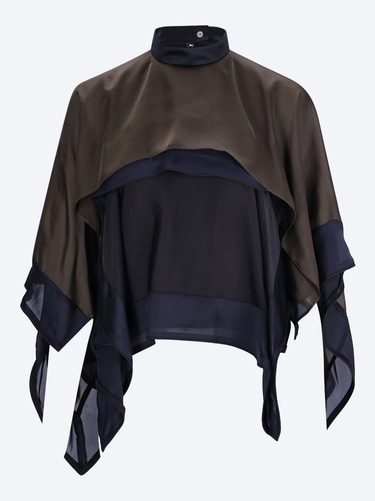 Pullover aus Satin und Chiffon 1
