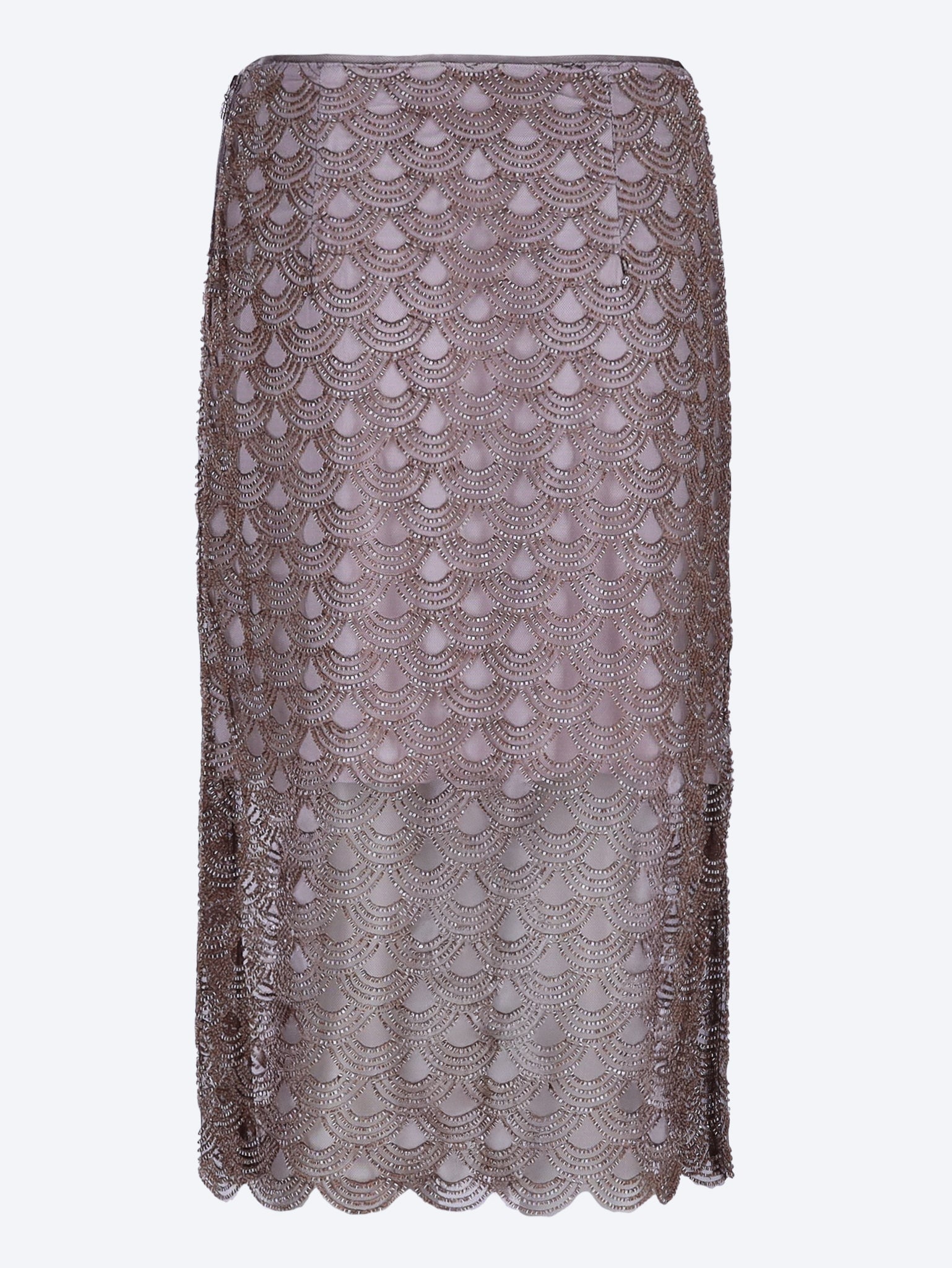 Scallop sequin midi skirt 3