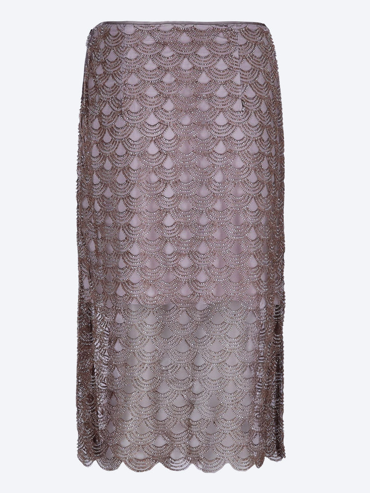 Scallop sequin midi skirt 3